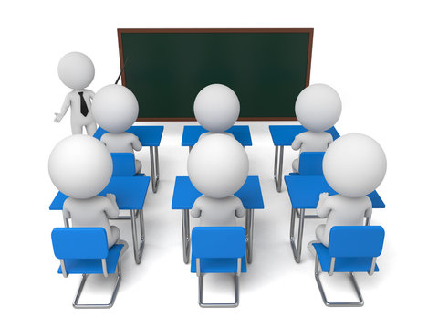 These 3D people are in the classroom