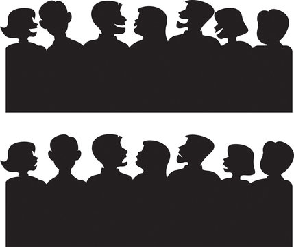 laughing audience silhouette