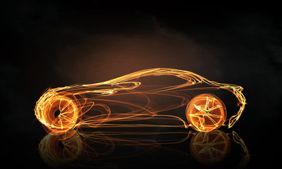 Obraz premium Symbol światła samochodu