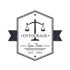 Law Firm vintage logo, badge, Law office sign, vector illustration