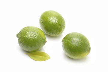 Lime fruit isolated on white