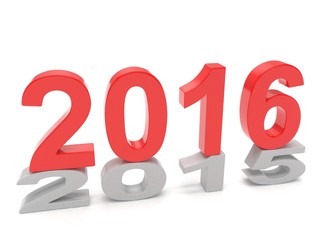 2015-2016 change new year 2016 isolated