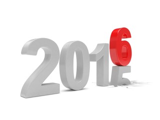 2015-2016 change new year 2016 isolated