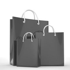 Paper Shopping Bags isolated on white background