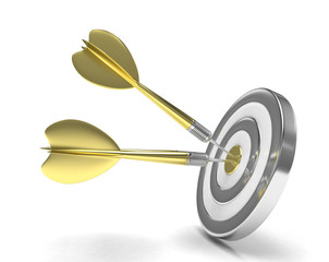 Three arrows darts in center.