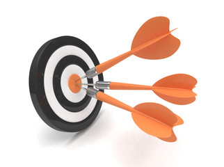 Three arrows darts in center.