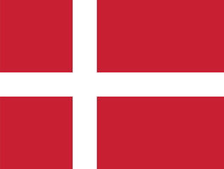 Fototapeta premium Vector of Danish flag.