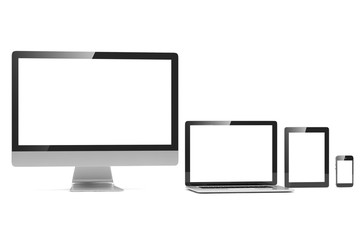 Ultimate web design, laptop, smartphone, tablet, computer, display