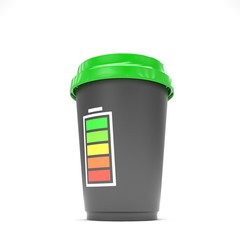 Coffee to go on white