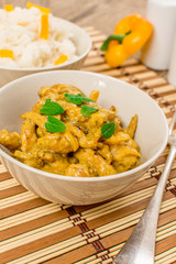 Chicken curry with rice