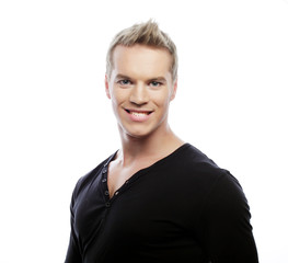  handsome man in black shirt