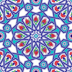 Yıldız Geçme Osmanlı Çini Motifi