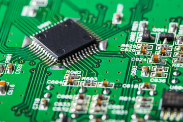 Electronic Board. Small depth of field