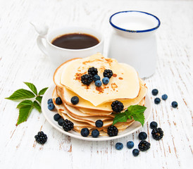Pancakes with fresh berries