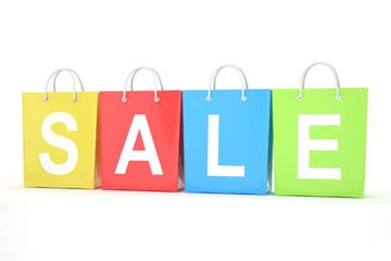 sale written on shopping bag