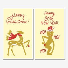 Monkey in Christmas hat