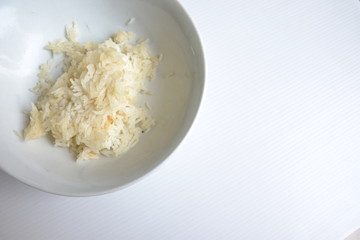 Empty Bowl with remaining rice