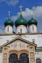 Fototapeta na wymiar Elijah the Prophet church in Yaroslavl, Russia. UNESCO World Heritage Site.