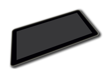 Black tablet isolated on white