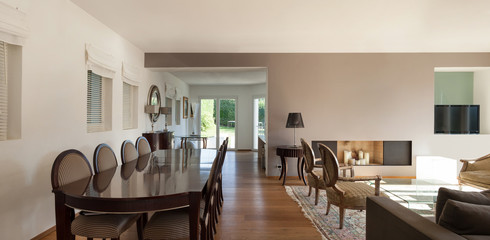 Interior, comfortable dining room
