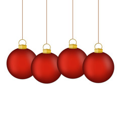 Christmas balls t on a white  background