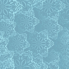 Seamless snowflakes pattern