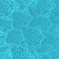 Seamless snowflakes pattern