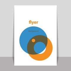 Unique Flyer or Cover Design with Colorful Dots, Rings, Bubbles