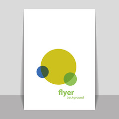Unique Flyer or Cover Design with Colorful Dots, Rings, Bubbles