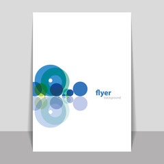 Unique Flyer or Cover Design with Colorful Dots, Rings, Bubbles