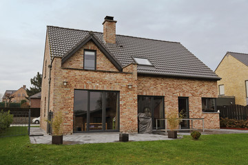 maison unifamiliale Brabant, Belgique - obrazy, fototapety, plakaty