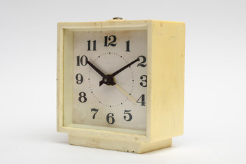 Plastic square alarm clock
