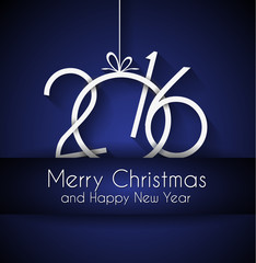2016 Happy New Year and Merry Christmas Background