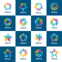 set of logos union people