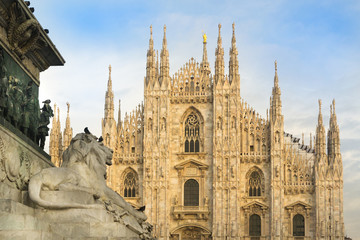 Fototapeta na wymiar Milan Cathedral_Duomo di Milano