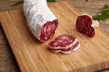 Spanish sausages- fuet salchichon