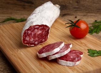 Spanish sausages- fuet salchichon