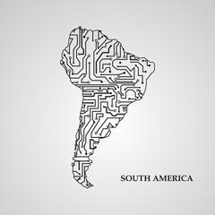 Circuit board South America 