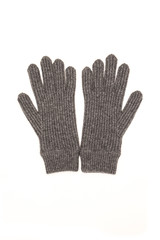 gray gloves on a white background