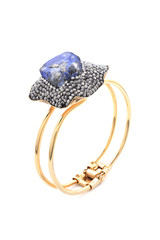 bracelet with blue stone on a white background