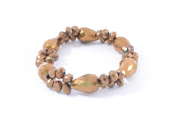 bracelet of precious stones isolated on white