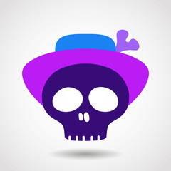 Skull With Hat.