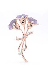 brooch bouquet of flowers on a white background