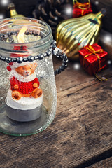 Burning Christmas candle