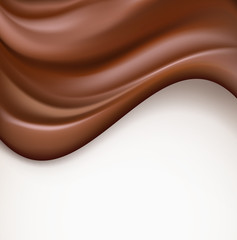 chocolate wavy background with space for text. vector
