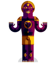 Modernistic style colorful vector illustration made from geometr