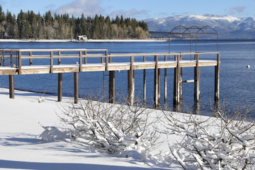 Travel: Lake Tahoe - snow on the beach