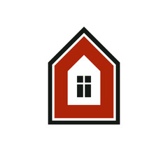 Real estate simple business icon isolated on white background, v