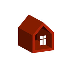 Property developer conceptual business icon, real estate emblem.