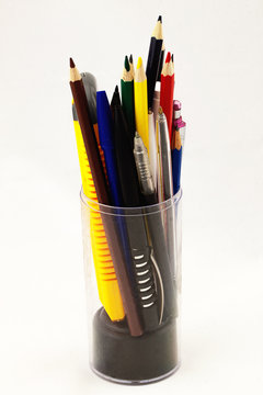 Pencils and pens for writing and drawing